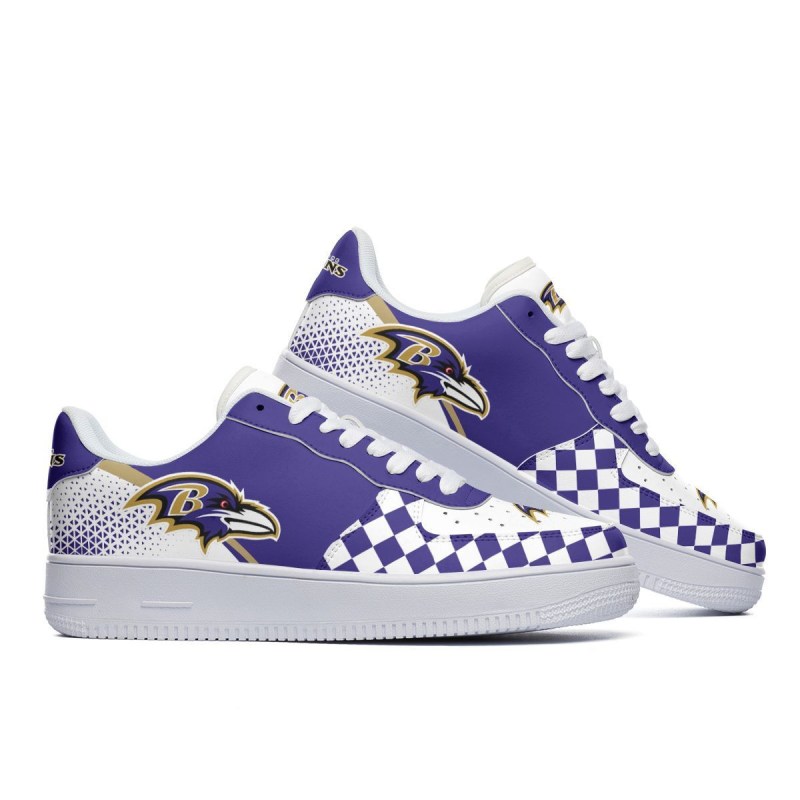 Baltimore Ravens AF1 Shoes Side View