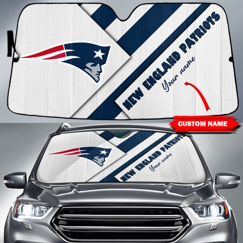 New England Patriots Personalized Auto Sun Shade