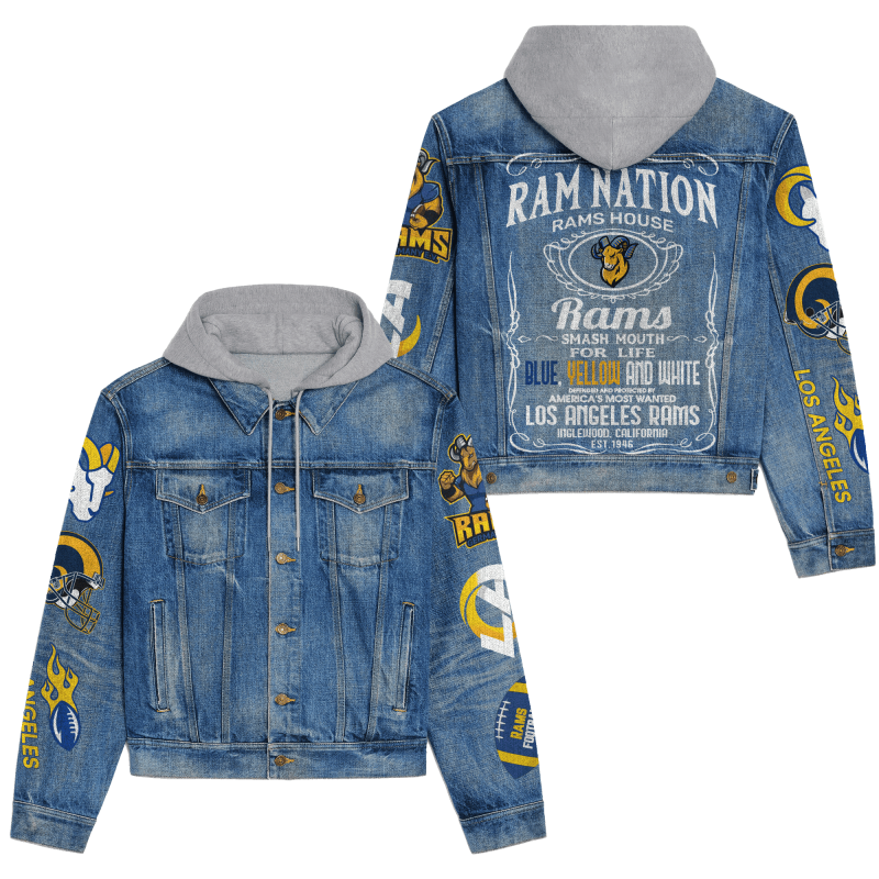 Los Angeles Rams Hooded Denim Jacket