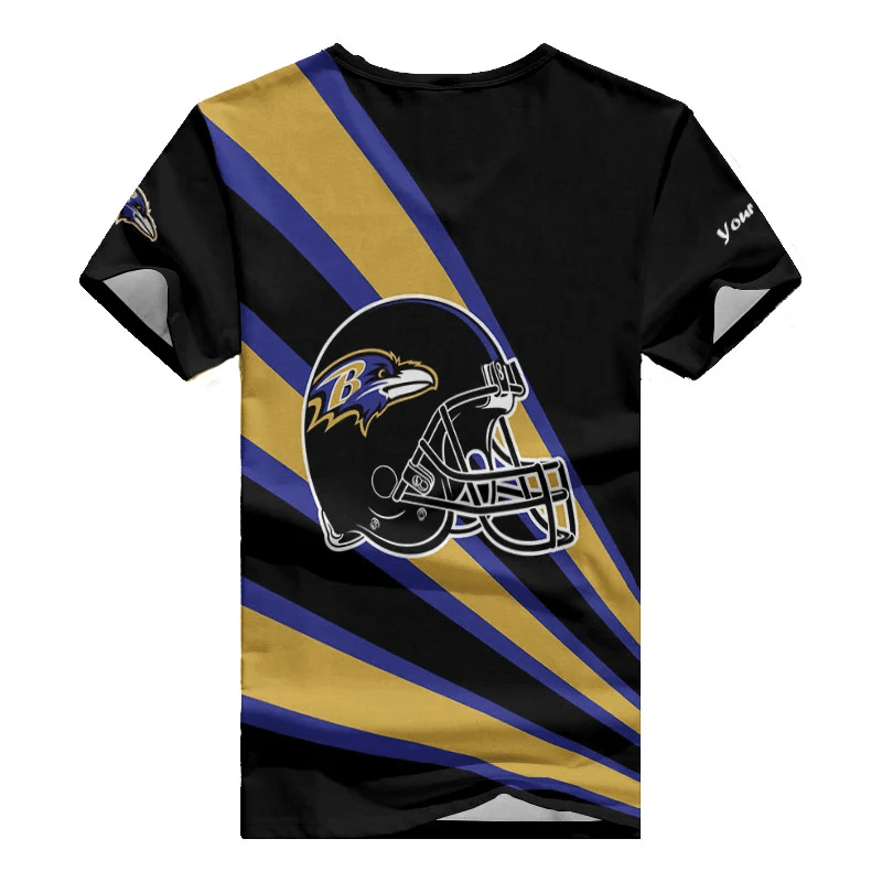 Baltimore Ravens Summer V-neck Women T-shirt Side View