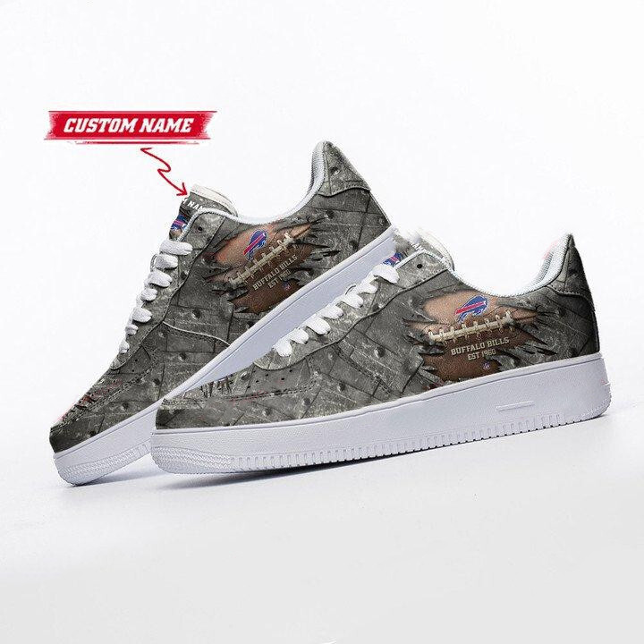 Buffalo Bills Personalized AF1 Shoes Side View
