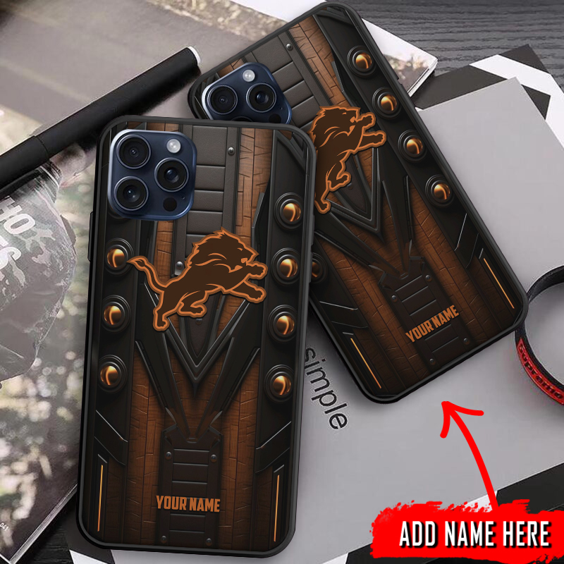 Detroit Lions Personalized Phone Case - Back View