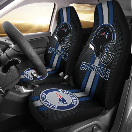 New England Patriots Car Seat Covers Front View