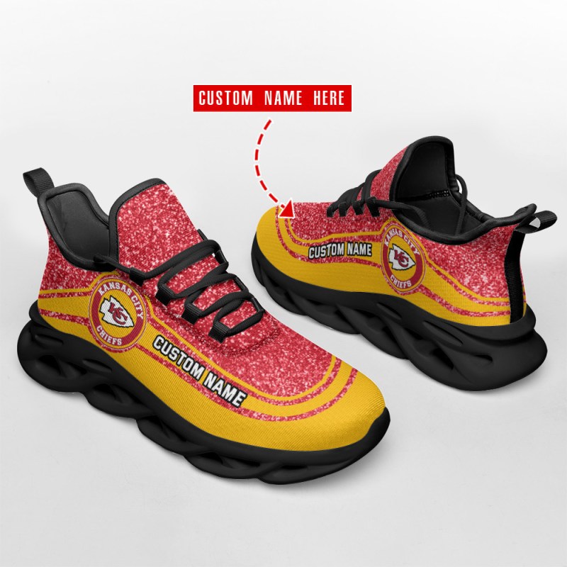 Kansas City Chiefs Yezy Sneakers - Back View