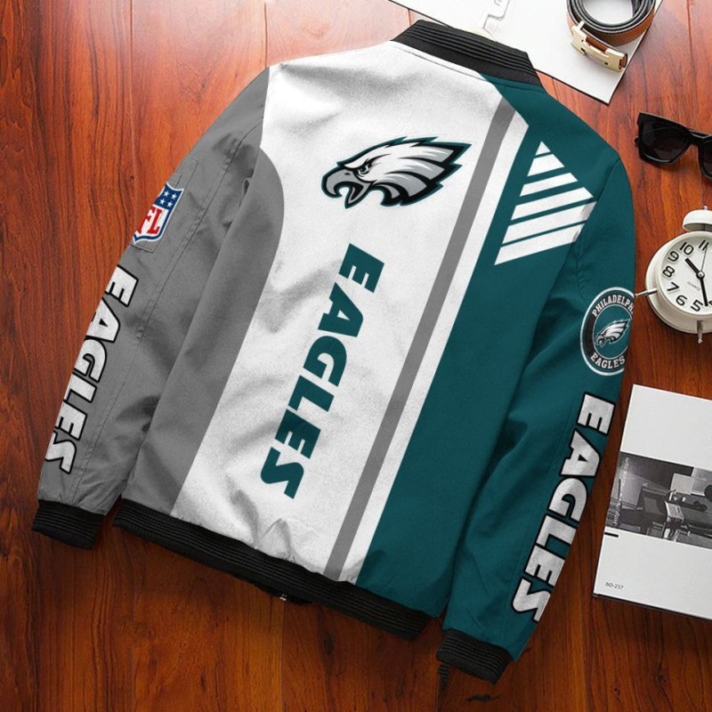 Philadelphia Eagles Bomber Jacket 107 - Front View