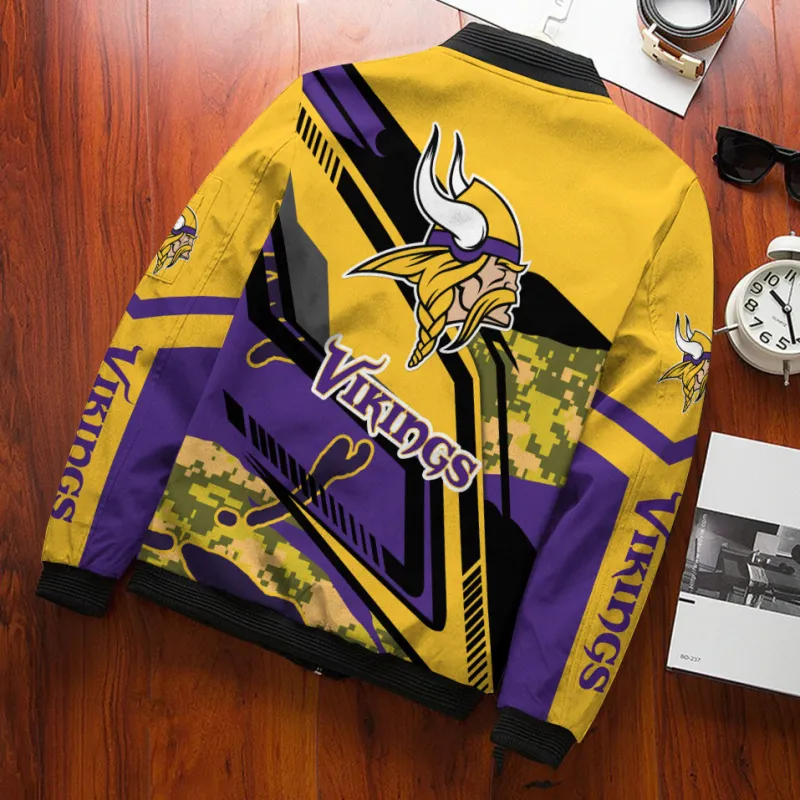 Minnesota Vikings Bomber Jacket Side View