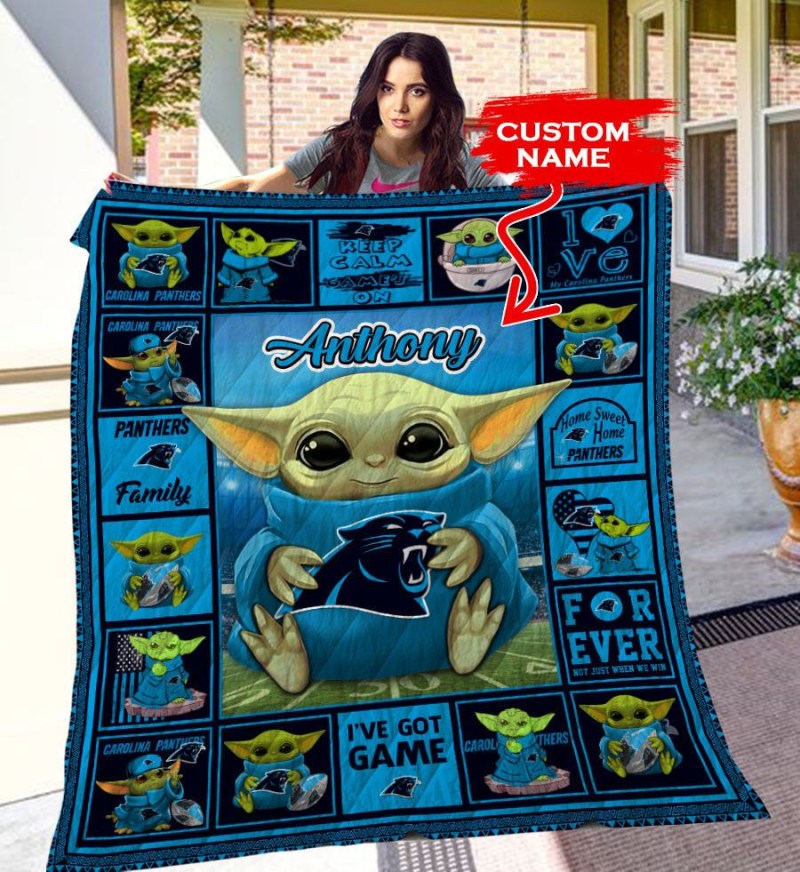 Carolina Panthers Personalized Premium Quilt