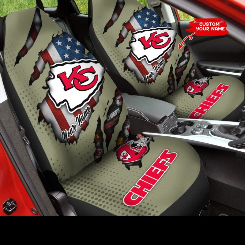 Kansas City Chiefs Personalized Car Seat Covers
