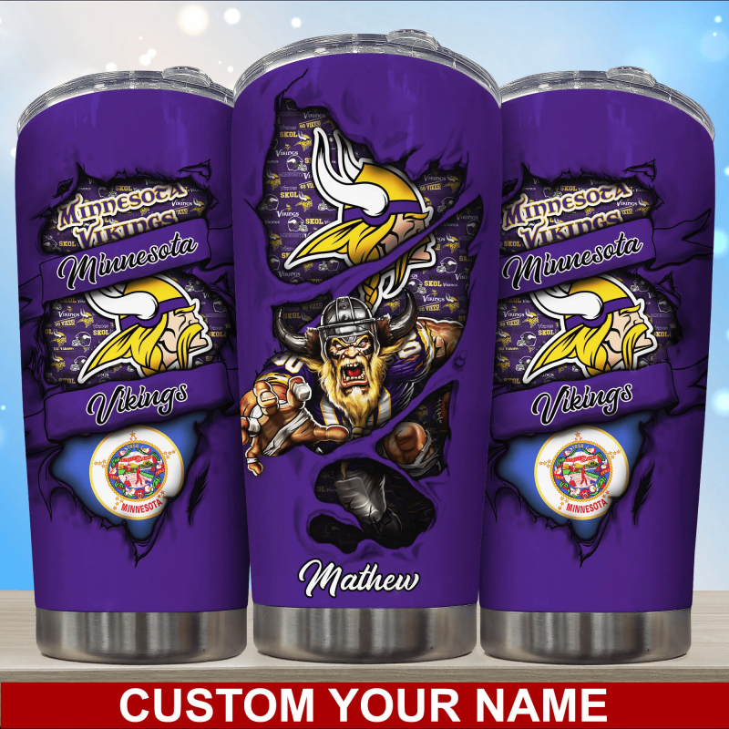 Minnesota Vikings Personalized Tumbler Alternative View