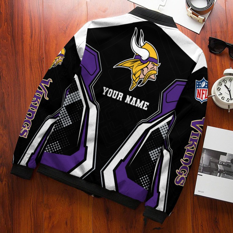 Minnesota Vikings Bomber Jacket Detail