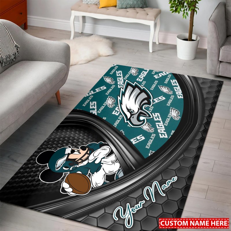 Philadelphia Eagles Personalized Rectangle Rug