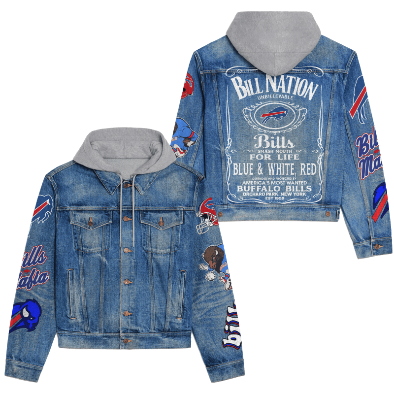 Buffalo Bills Premium Hooded Denim Jacket