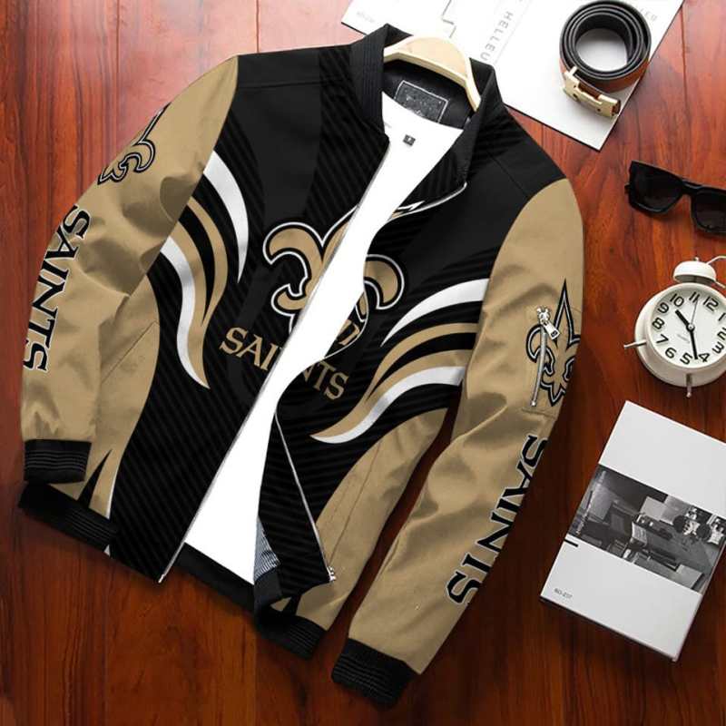 New Orleans Saints Bomber Jacket Back