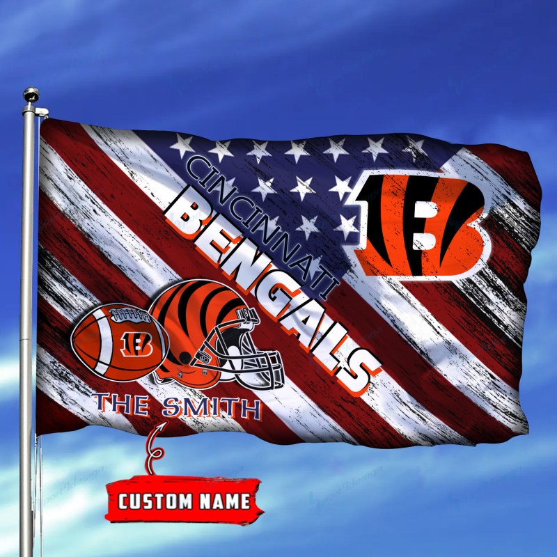 Cincinnati Bengals Personalized Flag
