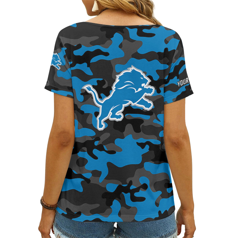 Detroit Lions Fan Gear V-neck T-shirt