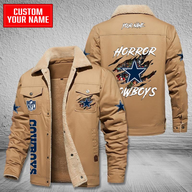 Dallas Cowboys Bomber Jacket Coffee