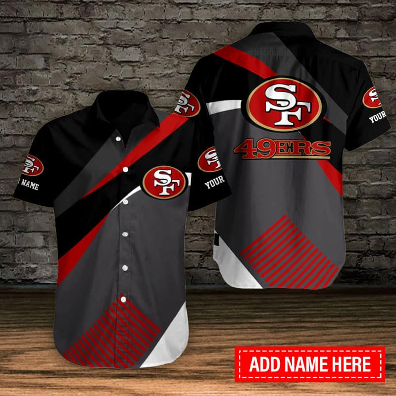 Sizing Chart for San Francisco 49ers Personalized Button Shirt