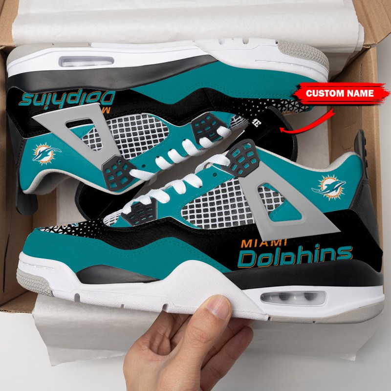Miami Dolphins Personalized AJ4 Sneaker