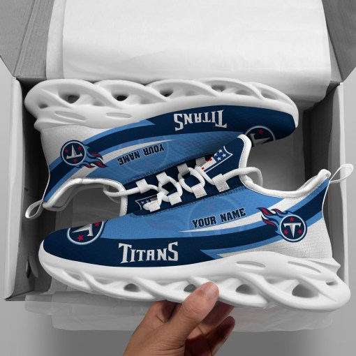 Tennessee Titans White Max Soul Sneakers