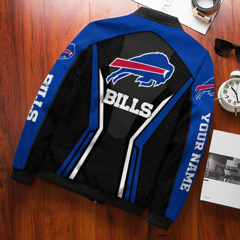 Buffalo Bills Personalized Bomber Jacket Front