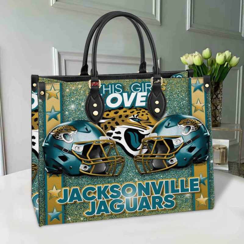 Jacksonville Jaguars Leather Hand Bag