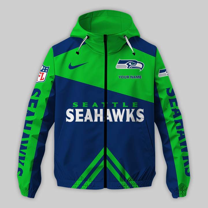 Seattle Seahawks Outdoor Jacket - Back View