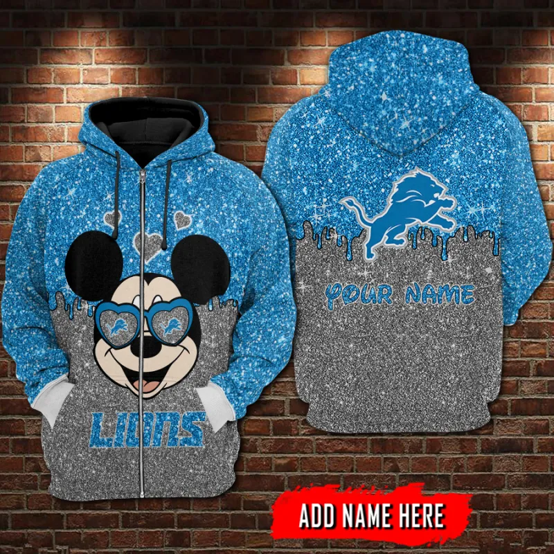 Detroit Lions Personalized Hoodie Front View