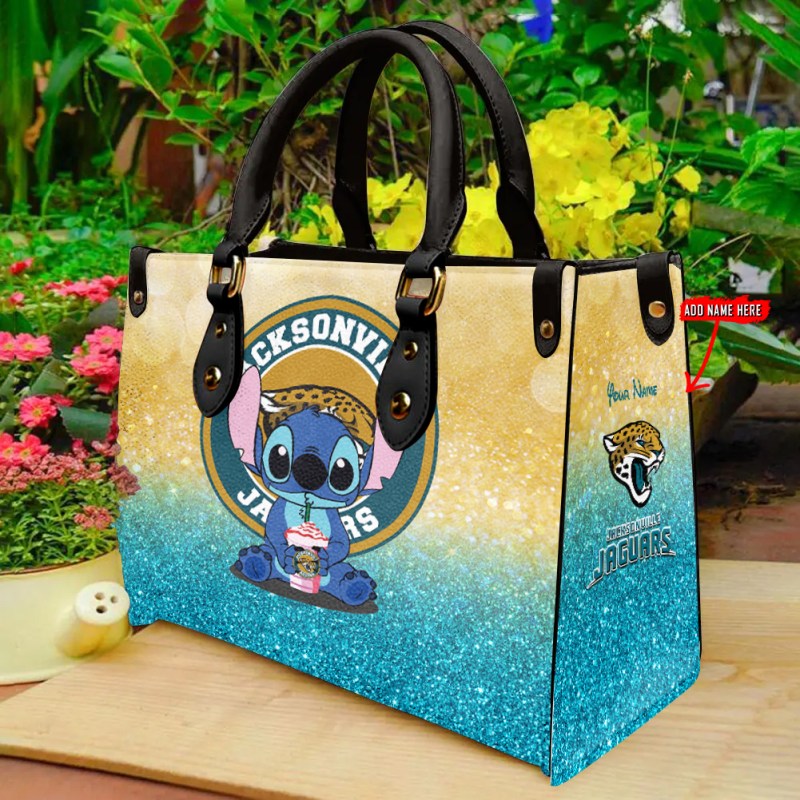Jacksonville Jaguars Personalized Leather Hand Bag