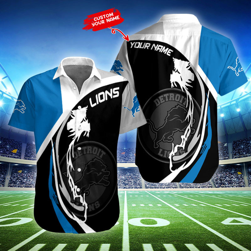 Detroit Lions Personalized Button Shirt BB464