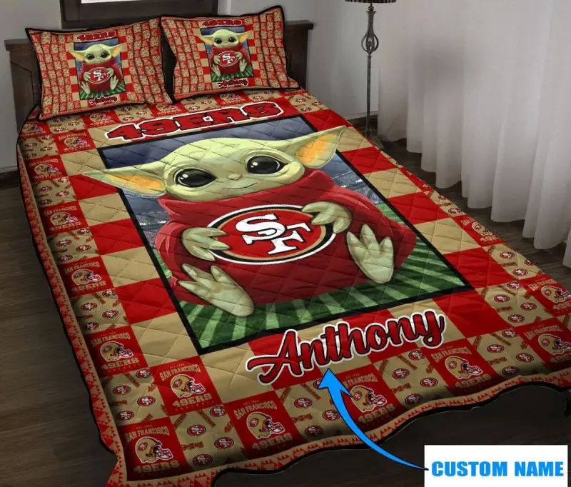 San Francisco 49ers Personalized Quilt Set