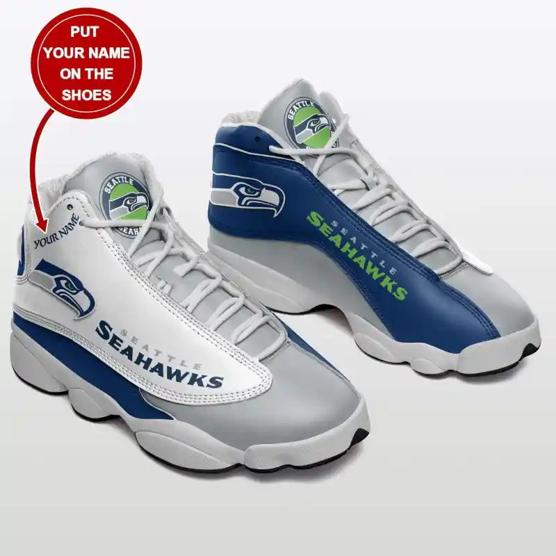 Seattle Seahawks Personalized Air JD13 Sneakers