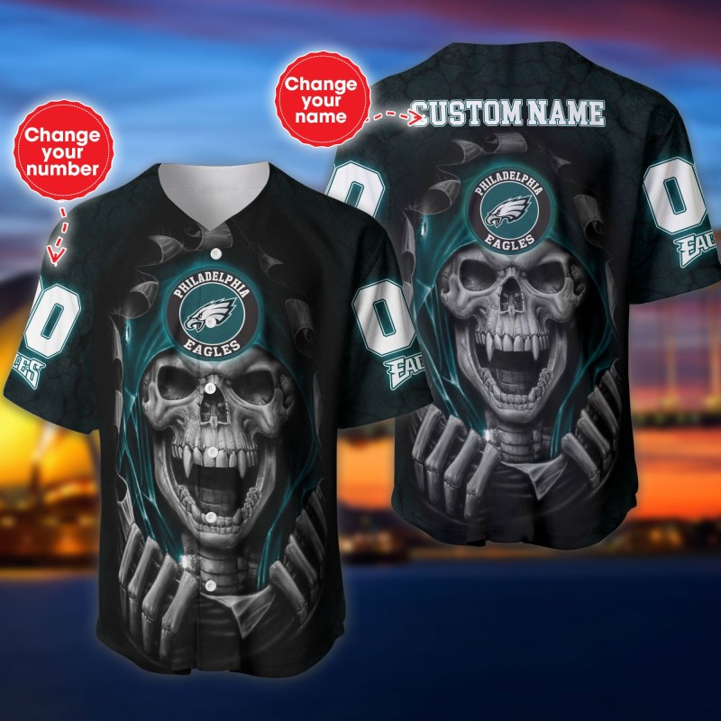 Personalized Philadelphia Eagles Baseball Jersey