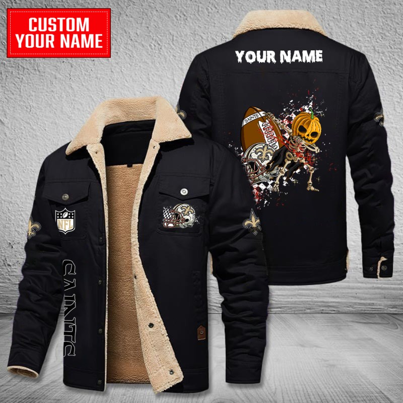 New Orleans Saints Bomber Jacket Black
