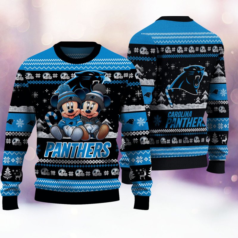 Carolina Panthers Ugly Sweater Back View