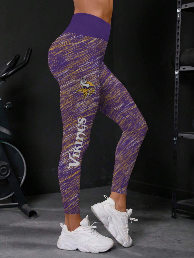 Minnesota Vikings High Waist Push Up Printed Leggings