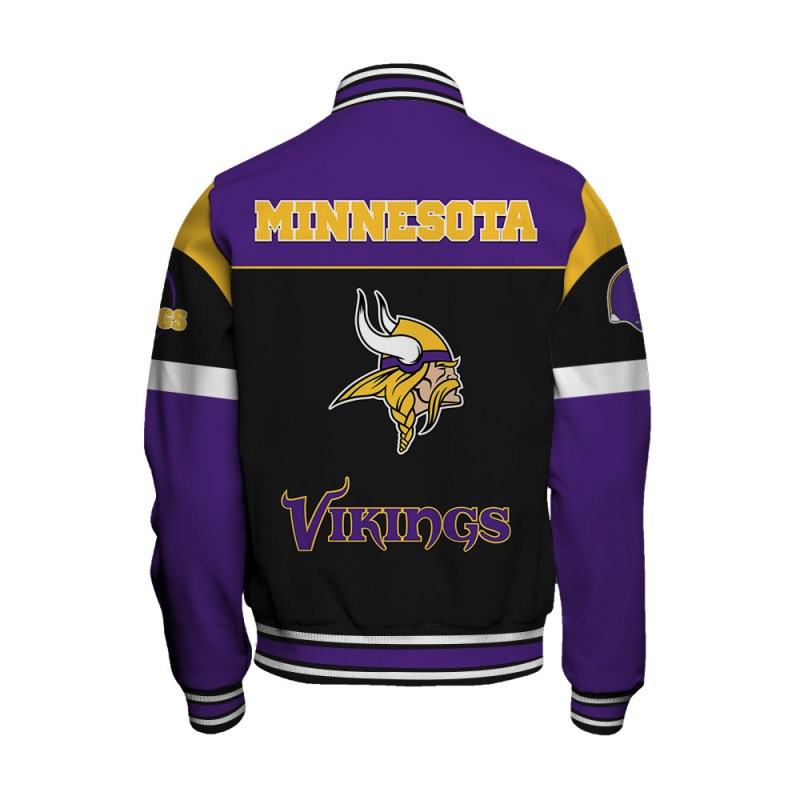 Minnesota Vikings Varsity Jacket - Close Up