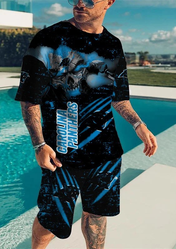 Carolina Panthers T-shirt and Shorts AZTS483