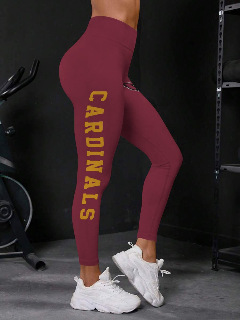 Arizona Cardinals High Waist Push Up Printed Leggings