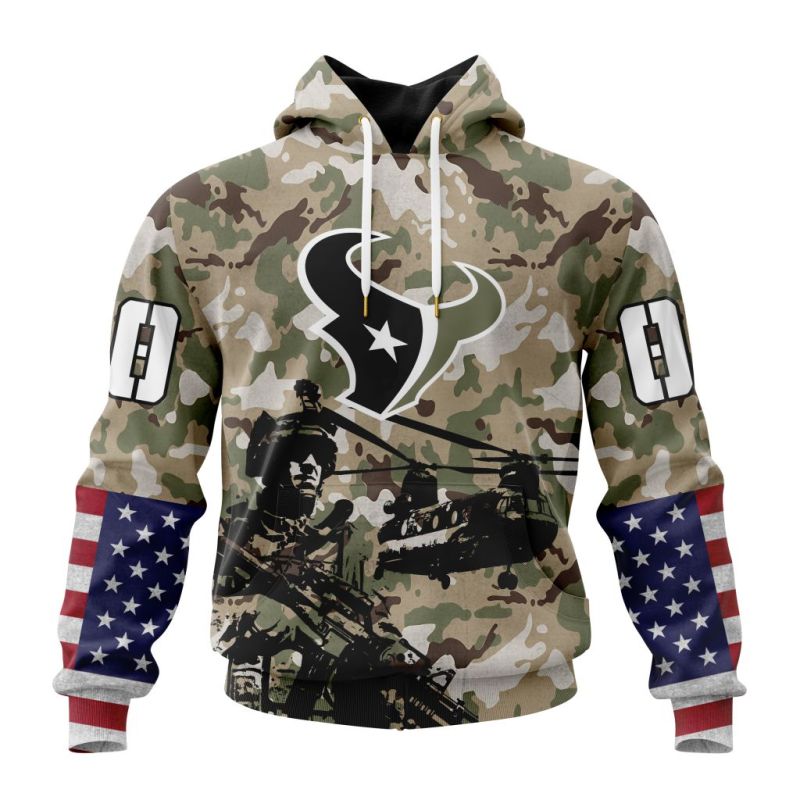 Front view of Houston Texans hoodie