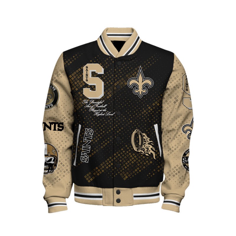 New Orleans Saints Varsity Jacket Detail