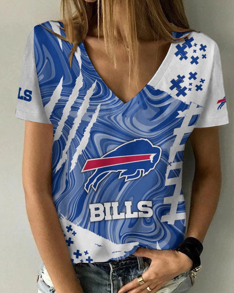 Buffalo Bills Summer V-Neck Women's T-Shirt