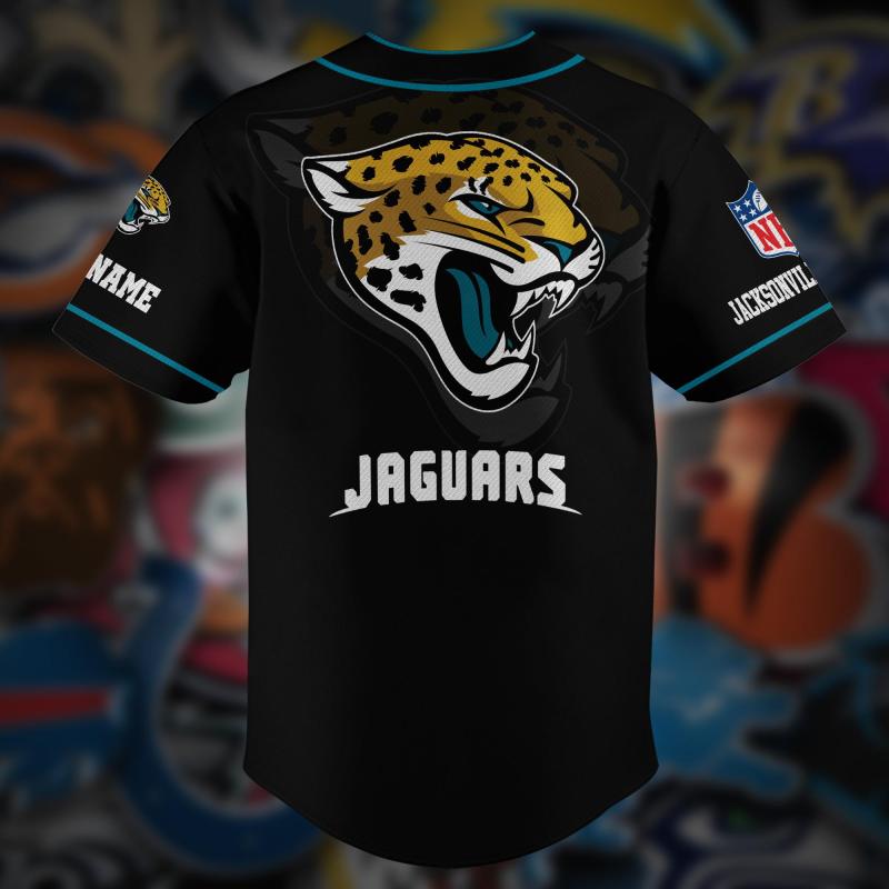 Jacksonville Jaguars Baseball Shirt Back