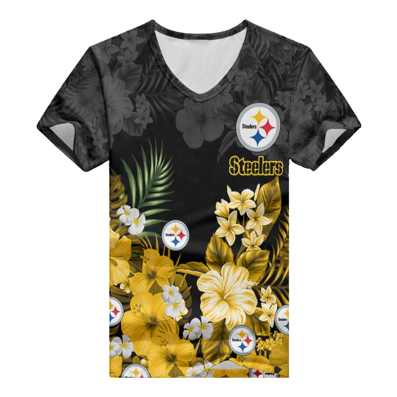 Pittsburgh Steelers V-neck T-shirt - Image 2