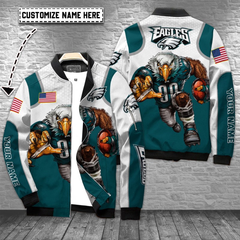 Philadelphia Eagles Personalized Bomber Jacket