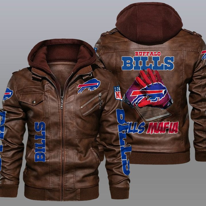 Buffalo Bills Leather Jacket Back