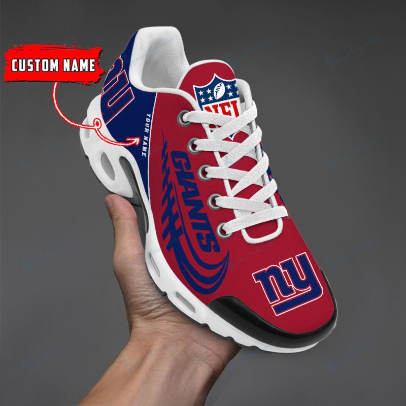 New York Giants Personalized Plus T-N Youth Sneakers
