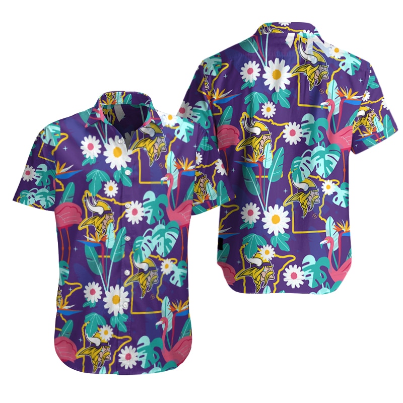 Sizing Chart for Minnesota Vikings Button Shirt BB862