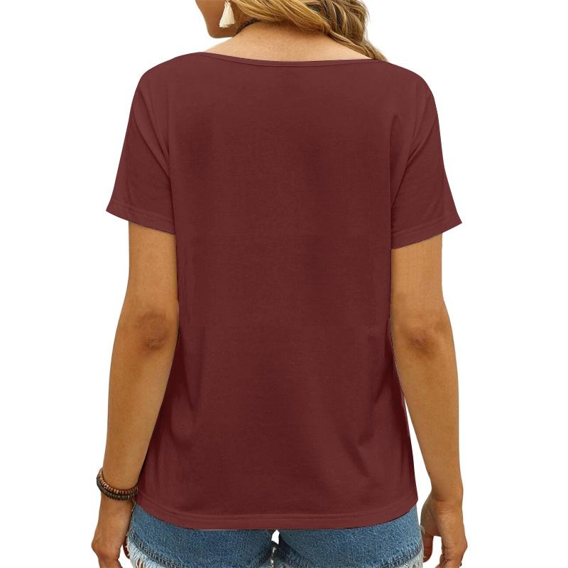 Washington Commanders V-neck Women's T-shirt Back view