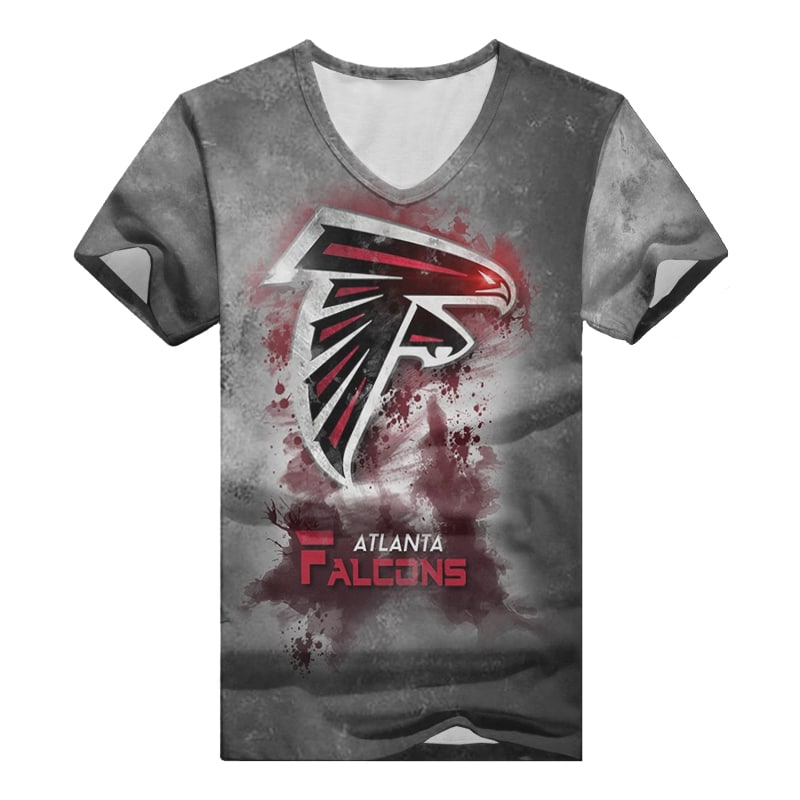 Atlanta Falcons V-neck Women T-shirt - Back View