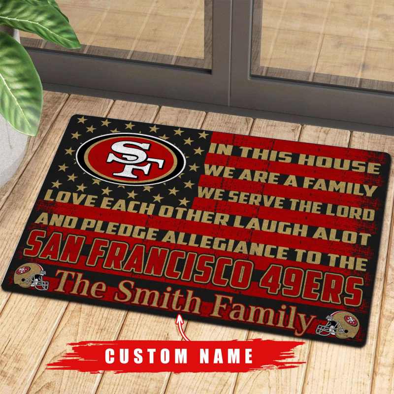 San Francisco 49ers Personalized Doormat